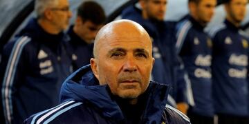 Football Soccer - Argentina v Brazil - International Friendly - Melbourne Cricket Ground, Melbourne, Australia - 09/06/17 - Argentina's coach Jorge Sampaoli\u002E REUTERS/Jason Reed melbourne australia Jorge Sampaoli partido amistoso internacional futbol futbolistas partido seleccion argentina brasil