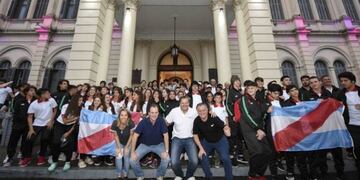 Gustavo Bordet despidió a los deportistas que representan a Entre Ríos en los Juegos Evita\u002E