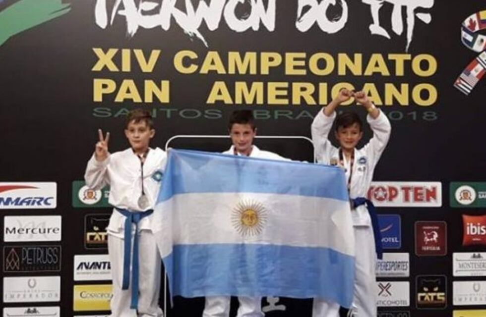 Un chico santafesino ganó tres medallas doradas en los Panamericanos de taekwondo