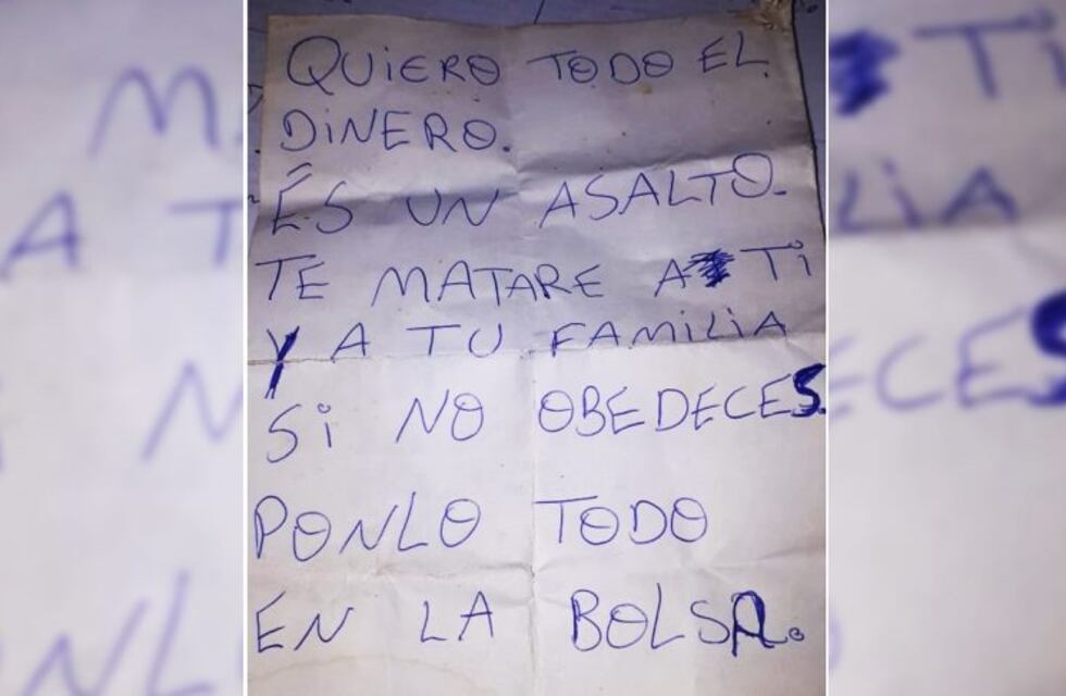 Detuvieron en Iguazú a brasileño que robaba exhibiendo una nota con sus exigencias y amenazas