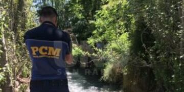 Canal donde fue encontrado el cuerpo.