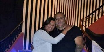 Farias junto a su ex pareja