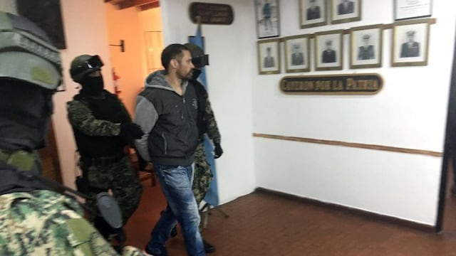 DYN62, BUENOS AIRES 06/07/2016, IBAR Pu00c9REZ CORRADI EN LA UNIDAD ESPECIAL DE INVESTIGACIONES Y PROCEDIMIENTOS JUDICIALES DE GENDARMERIA NACIONAL DONDE LA LA JUEZA SERVINI DE CUBRIA LE TOMO DECLARACION ESTA TARDE .FOTO:DYN/ buenos aires ibar perez corradi declaracion acusado triple crimen farmaceuticos efedrina indagatoria en edificio centinela a detenido por el triple crimen de general rodriguez caso contrabando efedrina