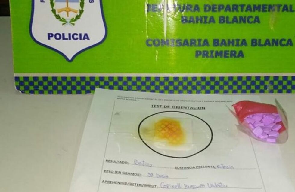 Detuvieron a un joven que vendía éxtasis en Bahía Blanca