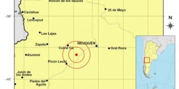 El epicentro del sismo se produjo en las cercanías a la ciudad de Cutral Co\u002E