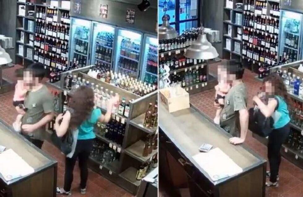 Video: usaron una beba para robar alcohol en Guaymallén