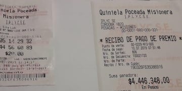 Ticket ganador de la Poceada