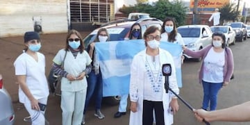 Los profesionales acompañaron el reclamo de los médicos de todo el país\u002E