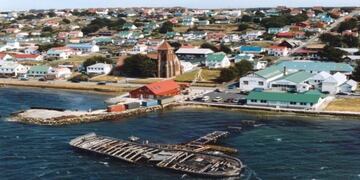 Vista de las Islas Malvinas