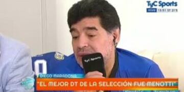 Diego Maradona eligiu00f3 su equipo ideal de la Selecciu00f3n Argentina.