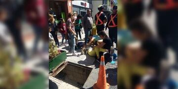 La mujer recibió puntos en una de sus piernas\u002E