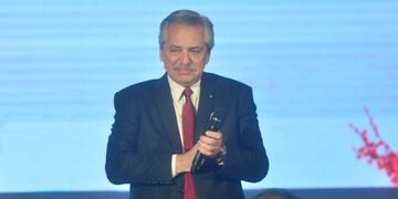 Alberto Fernández estuvo en Córdoba en abril pasado. Este lunes encabezará un acto al mediodía (Pedro Castillo / La Voz).