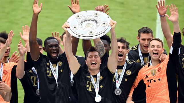 Los festejos del Bayern Múnich campeón de la Bundesliga.