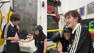 Boxeo, insultos y cachetazos: la exigente rutina de entrenamiento que le armó Lali Espósito a Dillom para su show en Vélez