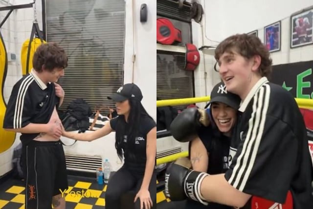 Boxeo, insultos y cachetazos: la exigente rutina de entrenamiento que le armó Lali Espósito a Dillom para su show en Vélez