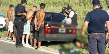 El hecho ocurrió este domingo en la zona de Arequito\u002E (Ministerio de Seguridad)