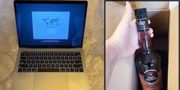 Una joven de Cipolletti compró por Mercado Libre una notebook y le llegó una botella de licor