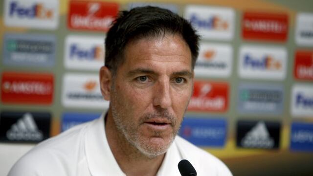 GRA202. VIGO, 12/04/2017.- El entrenador argentino del Celta de Vigo, Eduardo Berizzo durante la rueda de prensa ofrecida esta tarde en Vigo EFE/Salvador Sas vigo espau00f1a duardo Berizzo director tecnico del equipo celta de vigo futbol conferencia de prens