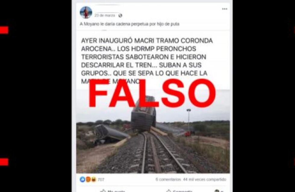 No, el tren Belgrano Cargas no descarriló en 2018 debido a un sabotaje de los Moyano