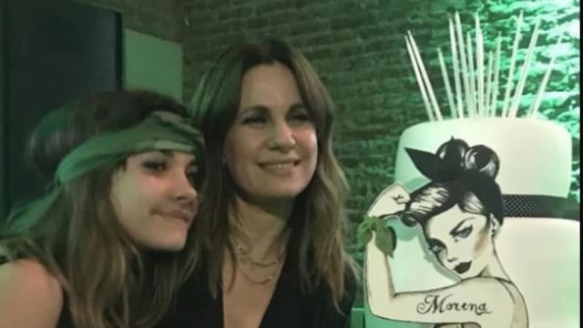 Nancy Duplaá con su hija
