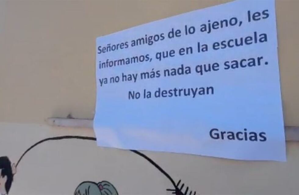 Delincuentes robaron lo último que quedaba dentro de una escuela