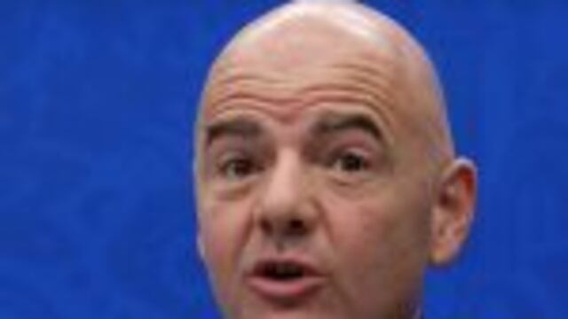 FILE- In this Saturday, Nov. 26, 2016 file photo, FIFA President Gianni Infantino speaks during a news briefing ahead of the draw for the soccer Confederations Cup 2017, in Kazan, Russia. Infantino has suggested having 16 three-team groups if the World Cu