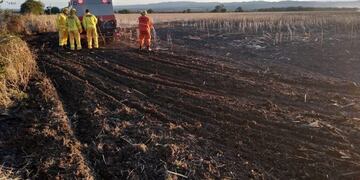 incendio en una chacra