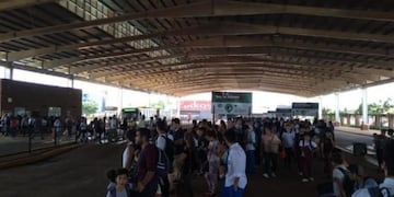 La estación quaranta al mediodía con el servicio suspendido por motivos ajenos al paro\u002E Foto: El Territorio\u002E