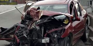 Choque en Autopista 25 de Mayo