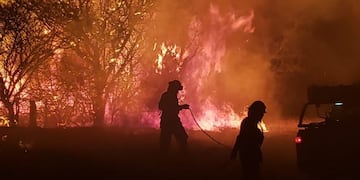 Imagen ilustrativa que corresponde a un incendio en la autopista Córdoba-Carlos Paz\u002E