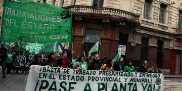 Protesta de ATE por el centro de Rosario