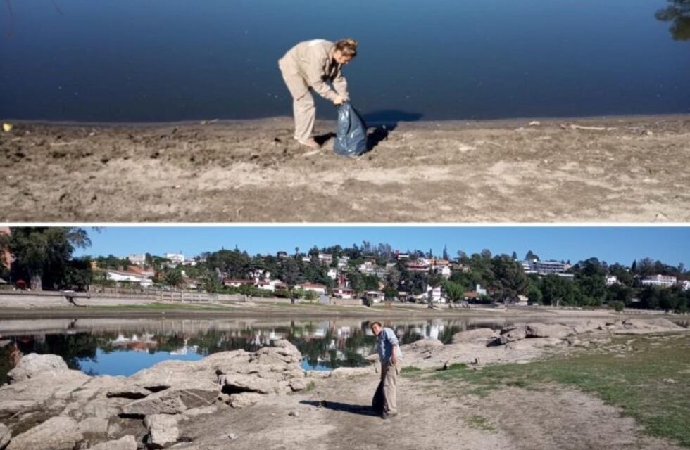 Continúa la limpieza de la costanera del Lago San Roque