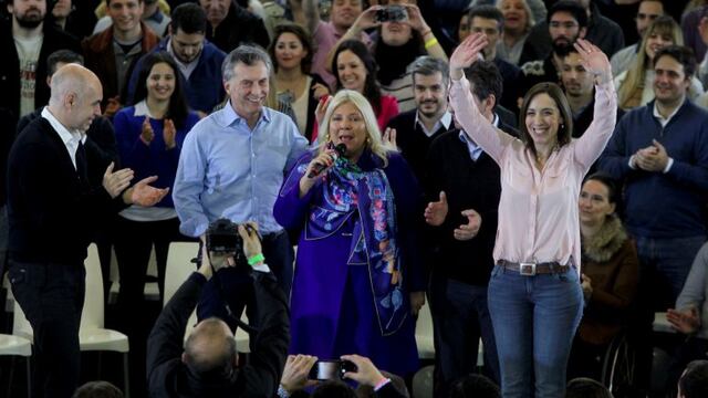 Años atrás, el ex presidente Mauricio Macri junto a Maria Eugenia Vidal, Lilita Carrió y Horacio Rodríguez Larreta