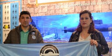 Familiares del tripulante del ARA San Juan, Marcelo Enríquez