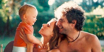 La modelo chilena Cecilia Amenábar, el músico Gustavo Cerati y su primer hijo, Benito (Foto: Archivo)