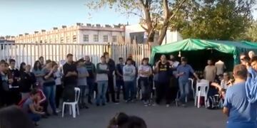 El acampe en Battle y Ordóñez al 3400 generó una contraofensiva legal de la patronal\u002E (Facebook)