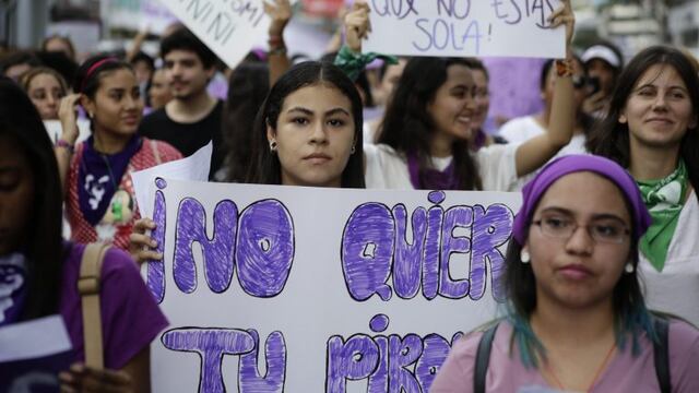 Protesta contra el acoso sexual\u002E (Foto: EFE/ Carlos Lemos)