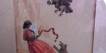 Acuarela pintada por Leonor Buffo Allende en 1932\u002E