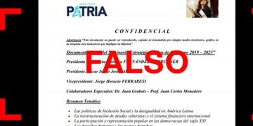 Viral en WhatsApp: es falso el supuesto documento confidencial del Instituto Patria