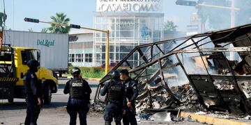 Balacera entre la policías y miembros del clan del Chapo Guzmán\u002E (AFP)