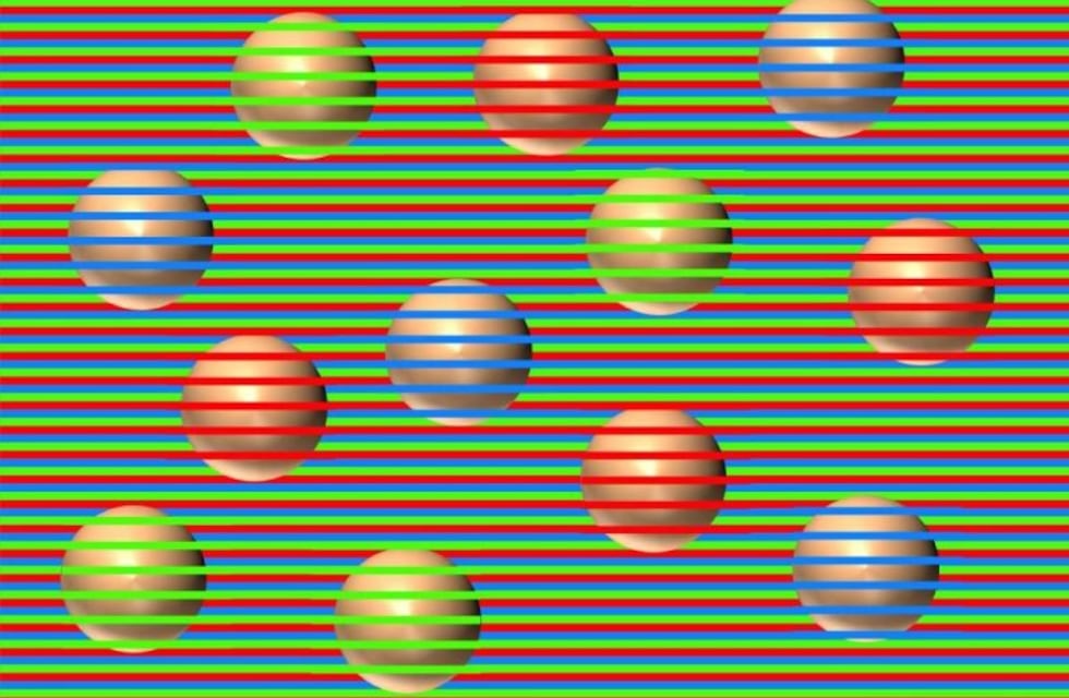 ¿De qué color son las esferas? La ilusión óptica que obliga al cerebro a "inventar" colores que se volvió viral