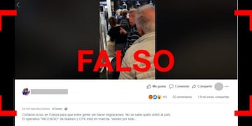 Es falso que al país entraron personas sin ser registradas durante un corte de luz en Ezeiza