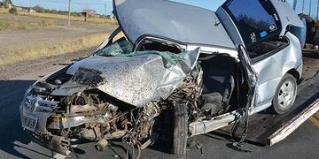 Estado del automóvil de la enferma luego del accidente