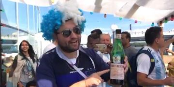 El aguante cordobés a la Selección en San Petersburgo\u002E