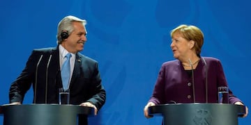 Angela Merkel y Alberto Fernández estuvieron reunidos por más de dos horas en 2020 (Foto: AP)