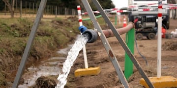 Obra de cloacas sector sur de Arroyito, drenaje de napas