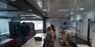 Aula taller móvil en Caleta Olivia