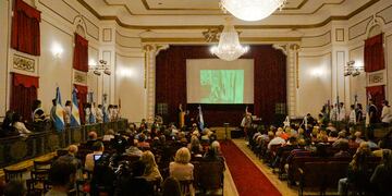 El maravilloso salón de la Ítalo - Argentina de Humberto Primo, en donde la institución celebró su Centenario