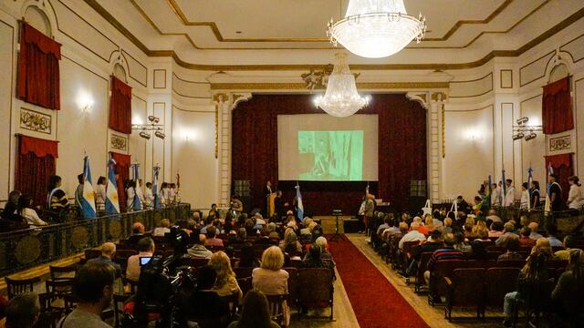El maravilloso salón de la Ítalo - Argentina de Humberto Primo, en donde la institución celebró su Centenario