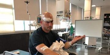 El uniformado fue atendido en el Hospital de Emergencias Clemente Álvarez (Heca)\u002E (@joseljuarezjose)